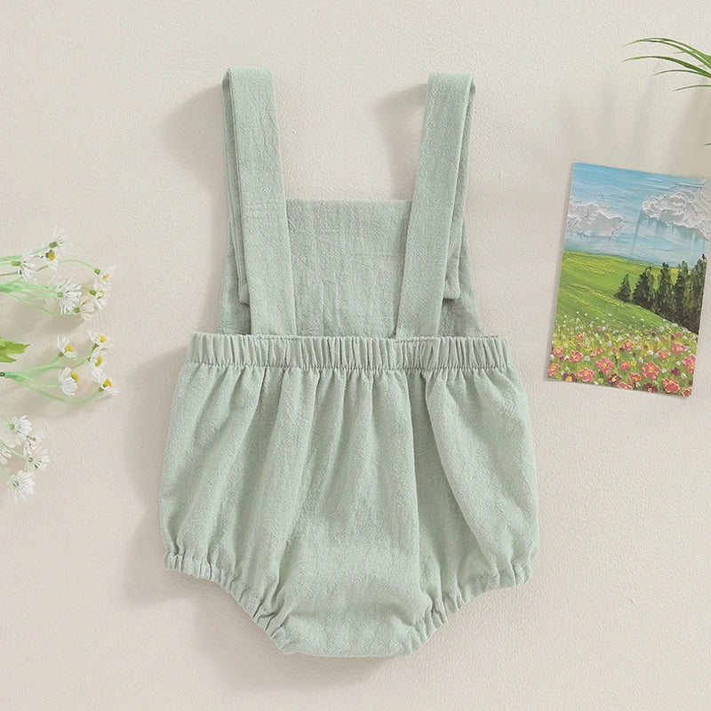 Sleeveless Duck Bodysuit Print Suspender Jumpsuit