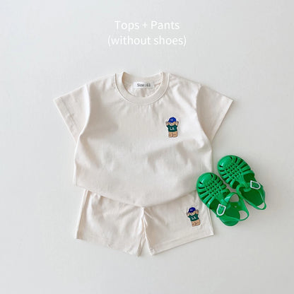 2PCS Baby Clothes Infant Top and Bottom Set Baby Boys Girls