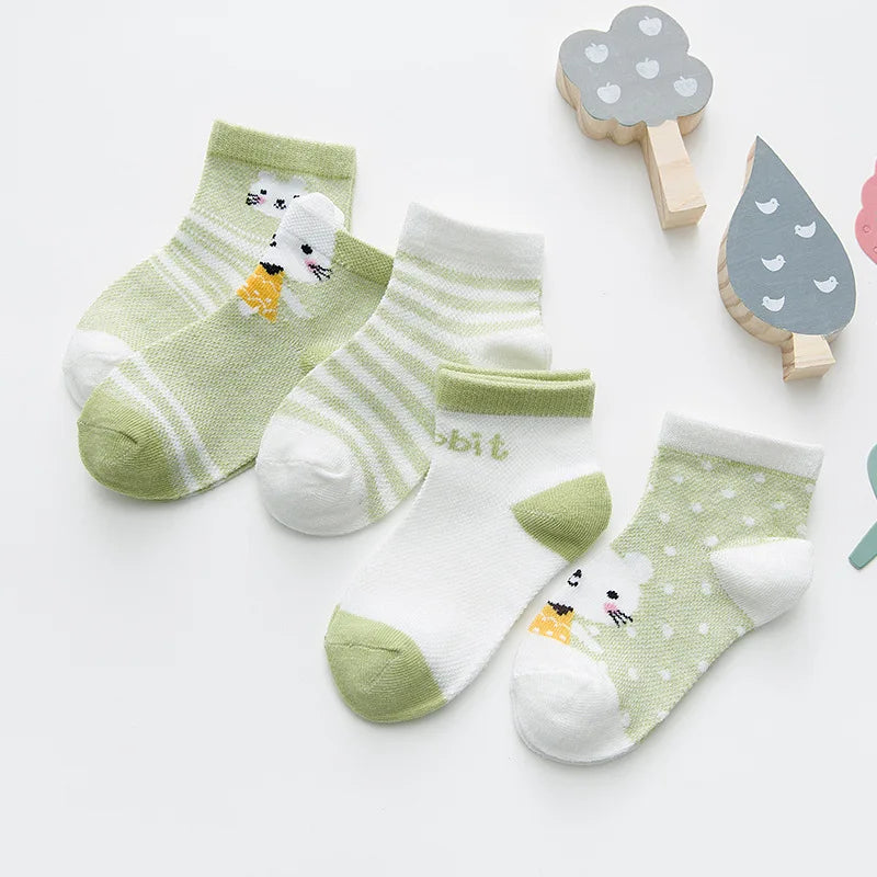 5Pairs Baby Socks for Girls Cotton Mesh