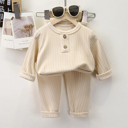 New Boys Baby Long Loungewear Children's Clothing Children's Underwear Set Autumn Clothes Toddler Home Clothes Baby Johns Sets