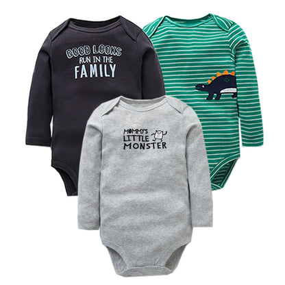 Spring Autumn Baby Bodysuits 3/4/5PCS Long Sleeve Baby Boy Girl Clothes 100% Cotton Newborn Body Infant 0-24Month