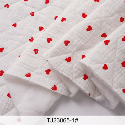 0.5m/1m/2m Thickened Pure Cotton Double-layer Crepe Quilted Cotton Fabric for Blanket Vest Children's Clothing DIY Sewing Fabric