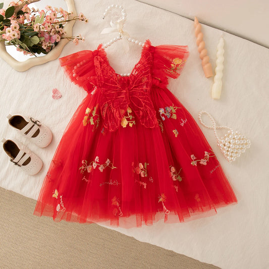 Princess Dress, Cute Butterfly Wing Children'S Clothing