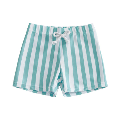 Swim Trunks Stripes Print Elastic Waist Beach Shorts Shorts Clothes