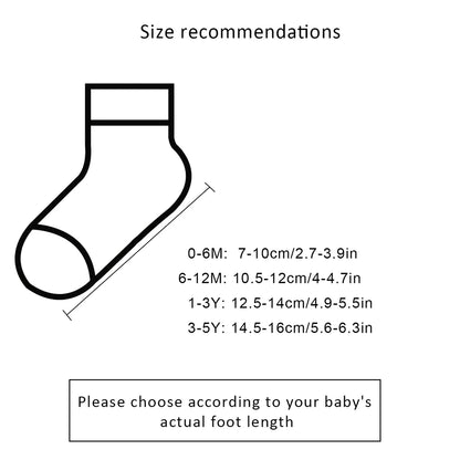 5/10Pairs Baby Socks Toddler Soft Comfortable Breathable All-Season Cartoon Bear Pattern Kids Footwear