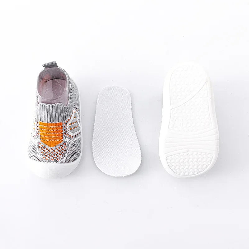 Baby Shoes Anti-slip Breathable Infant Crib Floor Socks with Rubber Sole for Children