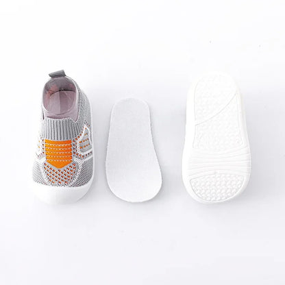 Baby Shoes Anti-slip Breathable Infant Crib Floor Socks with Rubber Sole for Children