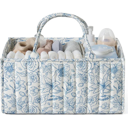 Diaper Caddy Organizer, Stylish Nursery Storage Basket