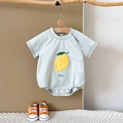Summer Baby Bubble Romper Newborn Girl Clothing Fruit Patch Short Sleeved New Shorts Crawling Children 0-18M Boys Casual