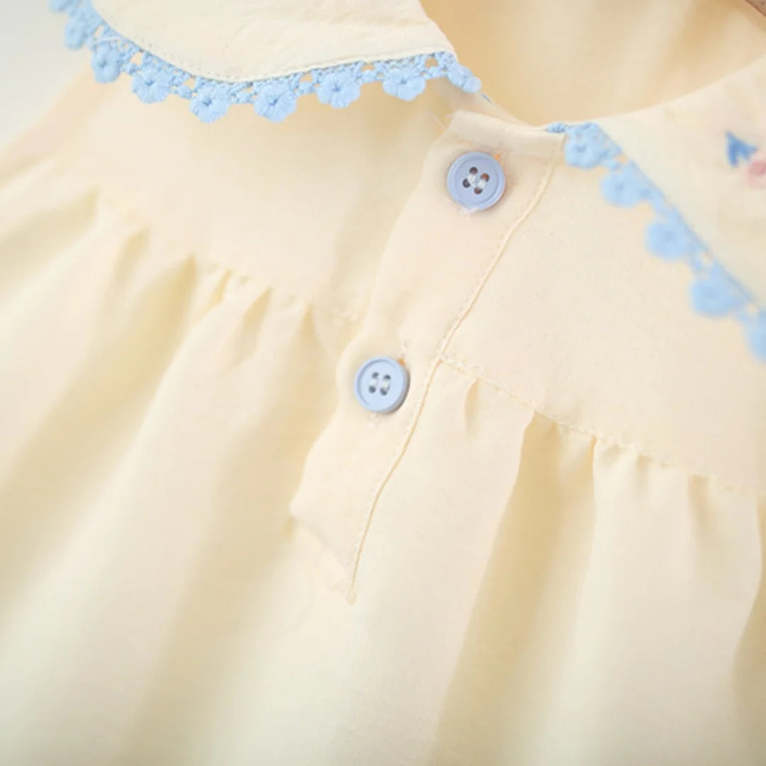 Baby Dress Summer Floral Print Sleeveless Girls' Dress With Bow Adorable Beach Princess Children's Dress Baby Girl Clothes