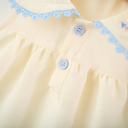 Baby Dress Summer Floral Print Sleeveless Girls' Dress With Bow Adorable Beach Princess Children's Dress Baby Girl Clothes