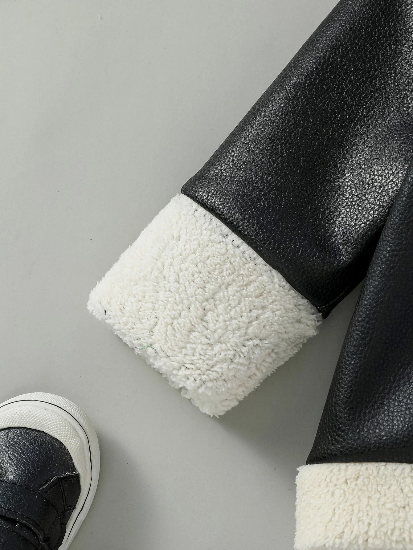 Black Leather Coats Winter Fashion Turn-down Collar Jackets Thick Warm Outerwear