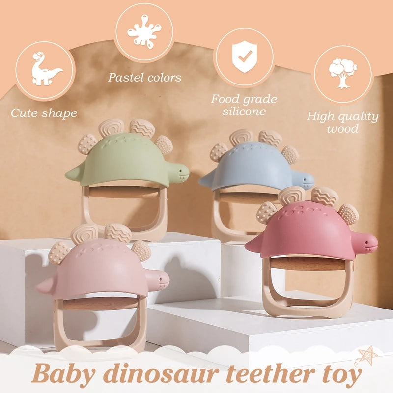 Baby Silicone Teether Dinosaur Silicone Gloves