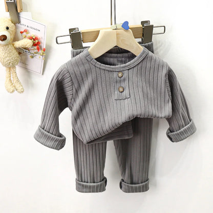 New Boys Baby Long Loungewear Children's Clothing Children's Underwear Set Autumn Clothes Toddler Home Clothes Baby Johns Sets