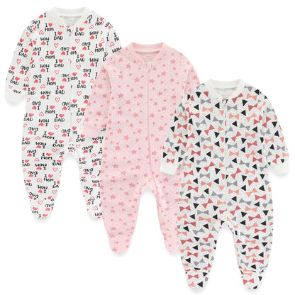 Cotton 1/3PCS Newborn Full Sleeve Autumn Baby Boy Clothes Romper Baby Girl Clothes Roupas de bebe Girls Baby Clothing