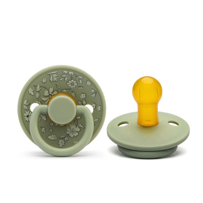 Erduo Floral Newborn Infant Baby Care Shower Gift Latex Rubber Sucking Nipple Pacifier Babies Soother Dummy Pacifiers for Baby 0