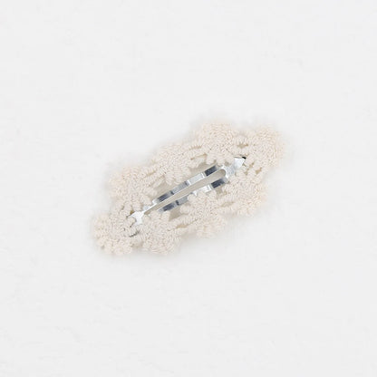 6Pcs/Set Ins Flower Crochet Bobby Snap Hairpins 6.5cm Knitted Princess Baby Girls Hair Bow Clips Safety Korean Newborn Hairgrips